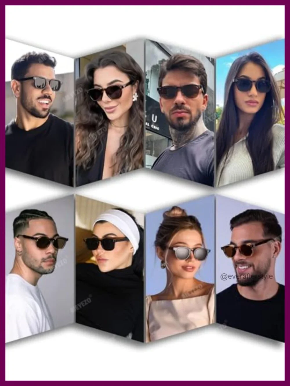 Retro Square Sunglasses for Women Men UV400 Protection Thick Frame Shades
